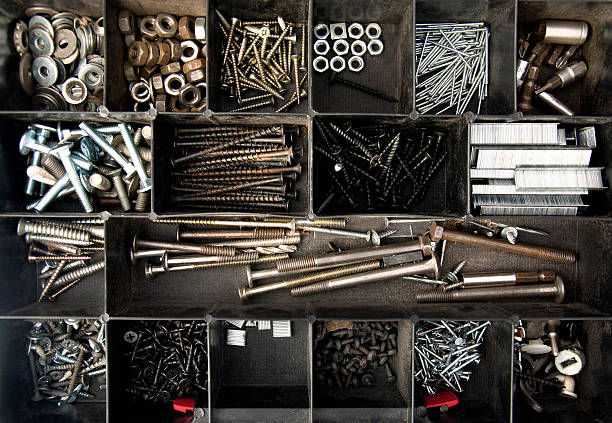 organized fasteners in tool box